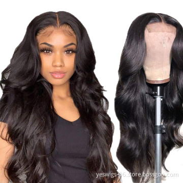 Pre Plucked Transparent Swiss Lace Wig 5X5 Lace Closure Human Hair For Black African American Women Peruvian Glueless Hair wigs